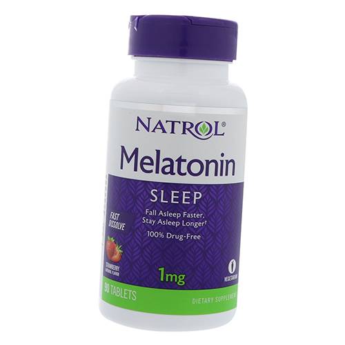 Melatonin Fast Dissolve 1, Natrol 90tab Strawberry (72358006)