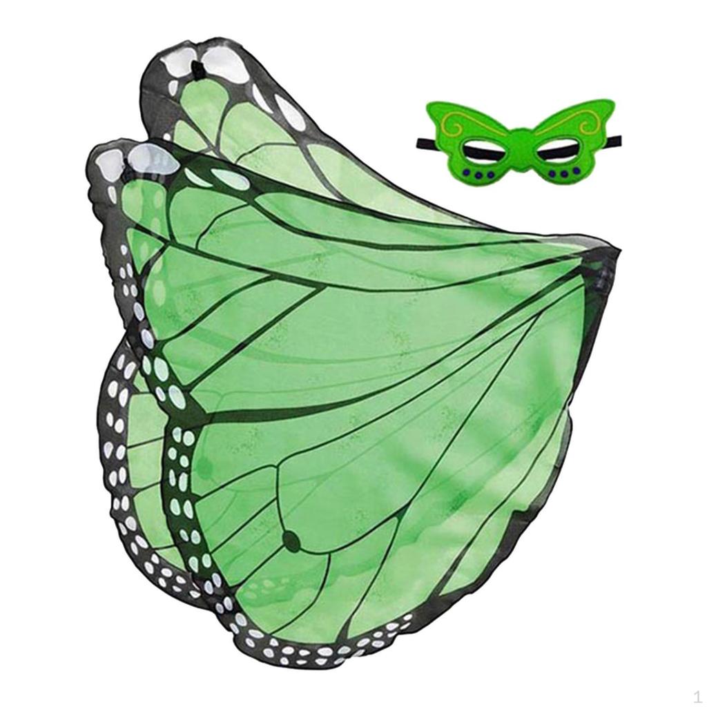 Butterfly Fairy Wing Cape Costume Photo Prop Cherub Elf Accessory Dress up Shawl for Festival