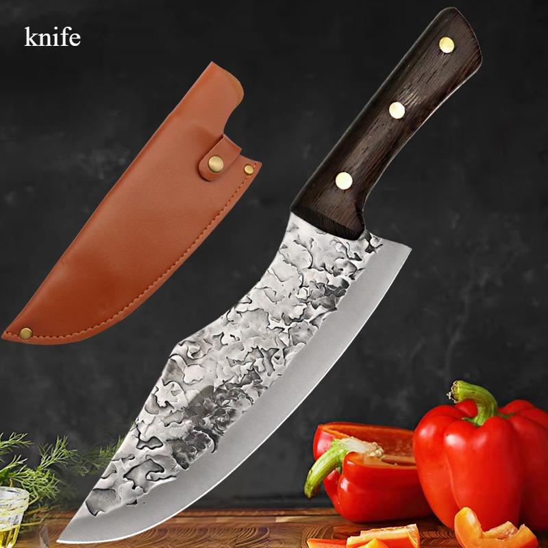 4pcs Boning Knife Sharp Multi-functional Stainless Steel Kitchen Knife Set Household Dividing Pork Meat Cleaver Boning Knife Fruit Knife