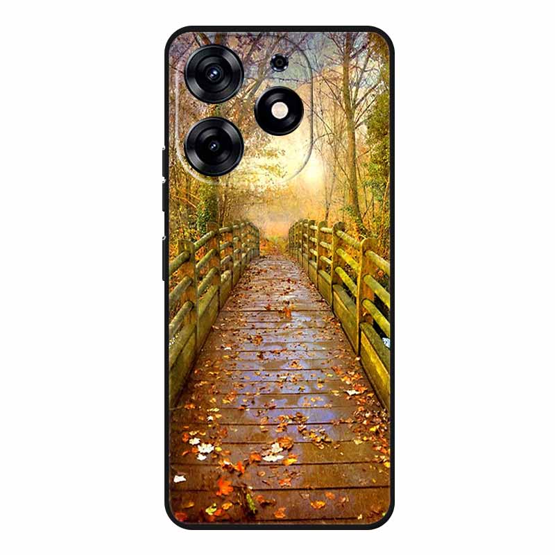 For Tecno Spark 20 Pro Case Wolf Soft Silicone TPU Back Cover Phone Cases For Tecno Spark20 Pro KJ6 Cute Animals Protector Funda