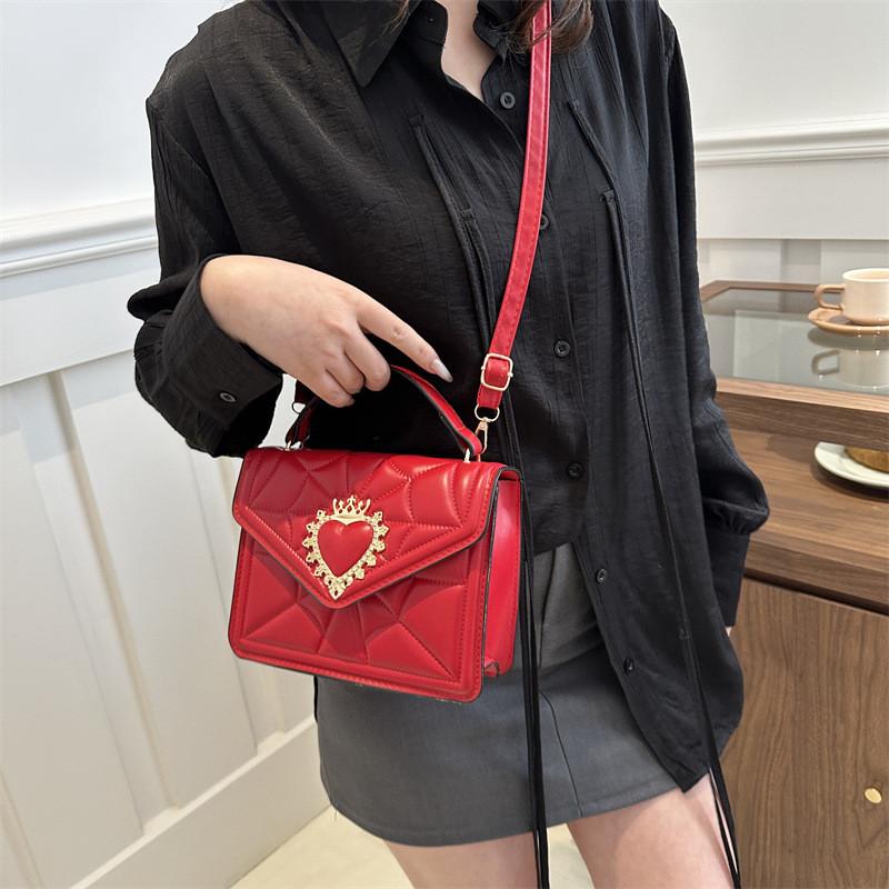 Stylish Pu Chain Shoulder Bag For Women Chic Vintage Small Square Crossbody Purse