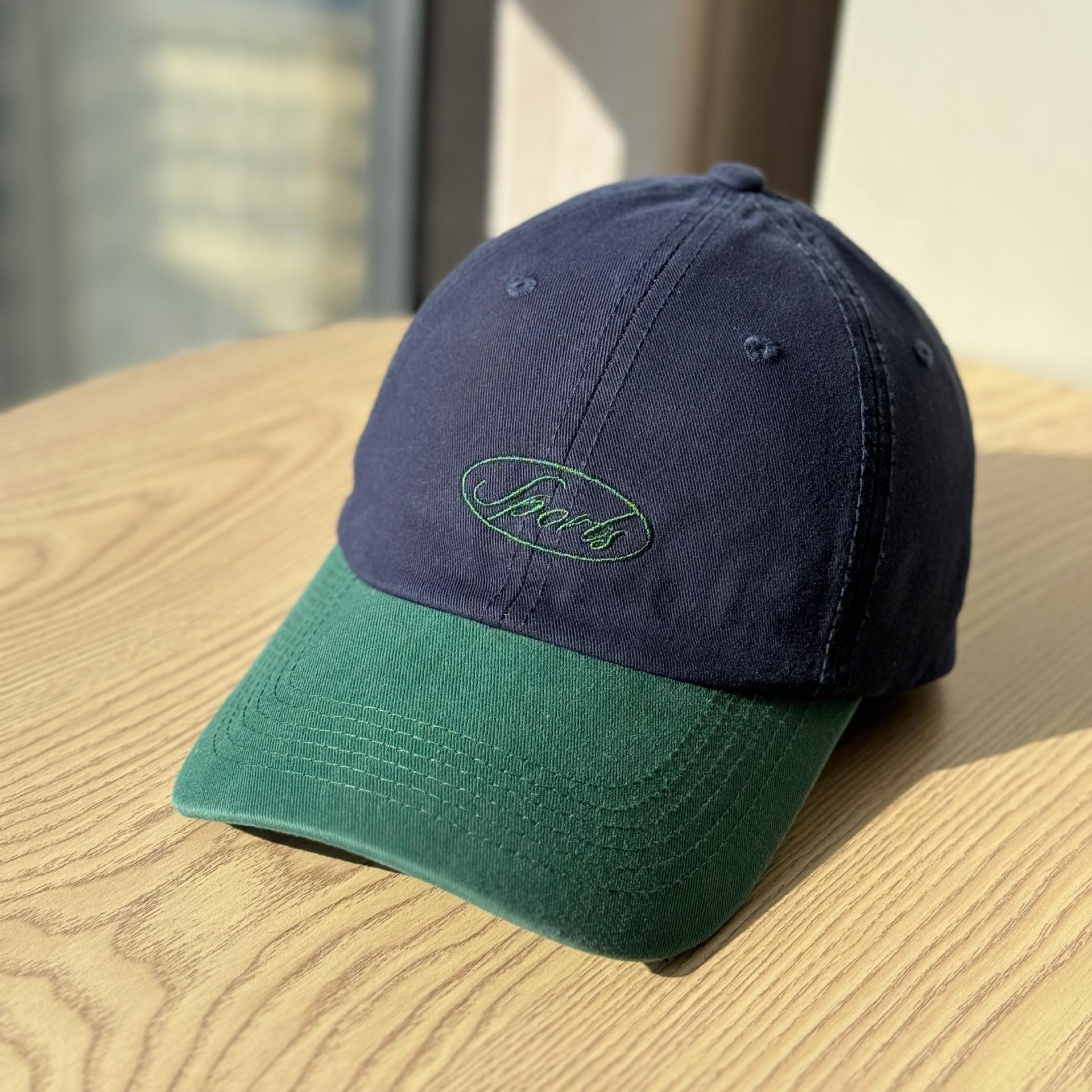 

Korean-style simple large-head circumference baseball cap for women, new autumn model with letter embroidery, soft top, casual and versatile, Adult54-60Adjustable темно-синього кольору