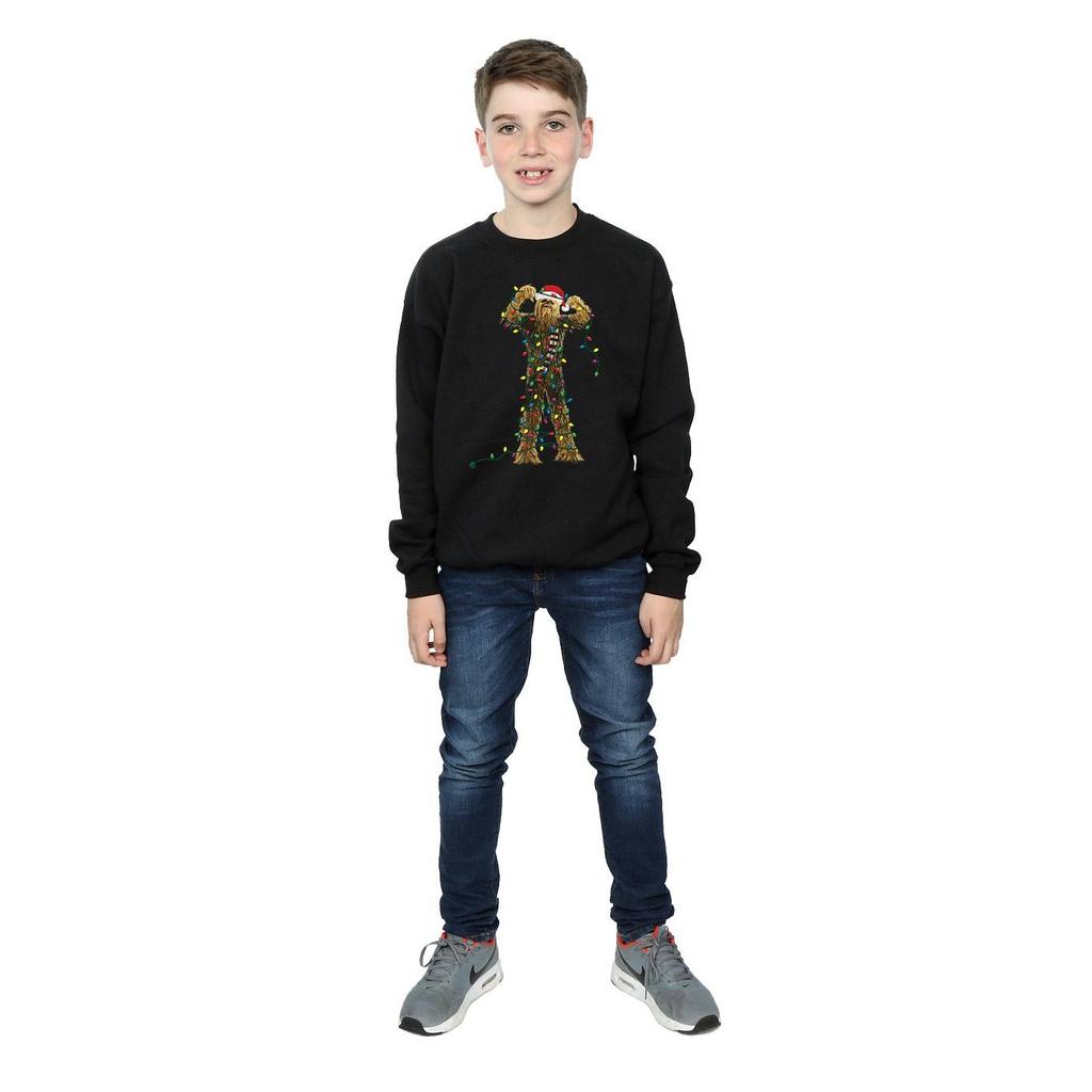 STAR WARS Jungen-Sweatshirt mit Chewbacca-Weihnachtslichtern
