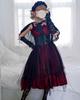 JIURUN Lolita Gothic Lolita Jumper Plus Mori Sweet Sash Gothic Lady Red One-Piece Costume, Skirt, Cosplay, Anime, Size, Girl, Lolita, Outerwear,