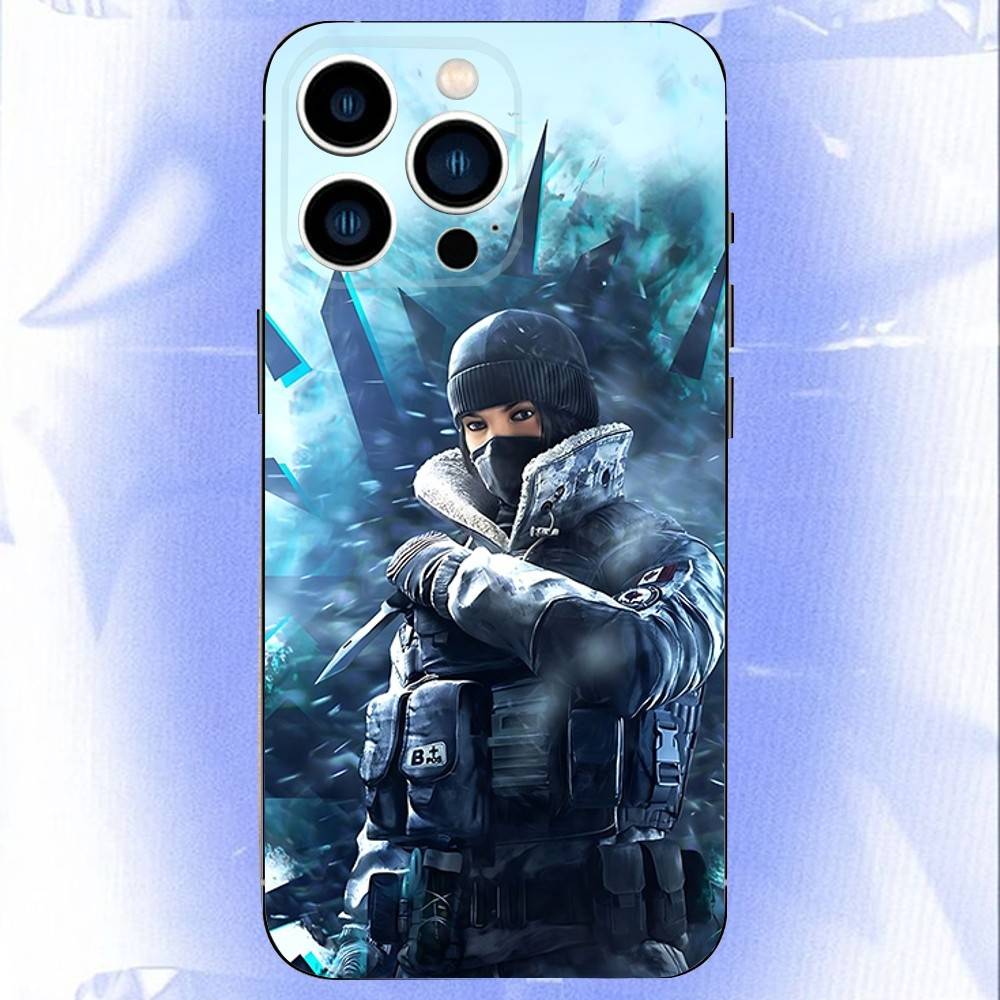 Pouzdro na telefon Rainbow-Six Siege Pro iPhone 16,15,14,13,12,11,Mini,Pro,SE,MAX Bílé Matné Nárazuvzdorné Kryt