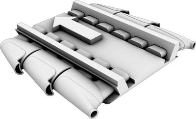 IBG Scale Spitfire Early Model Exhaust Pipe with Mounting 3D Printed Plastic Model PBU7284 1/72 Mk.I Clamp, Parts, (Airplane)