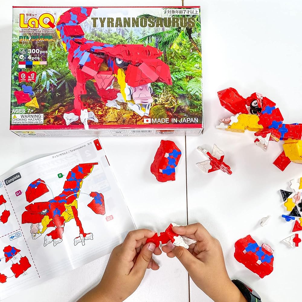 Yoshiritsu LaQ Dinosaur World Tyrannosaurus Building Set Educational Toy for Kids
