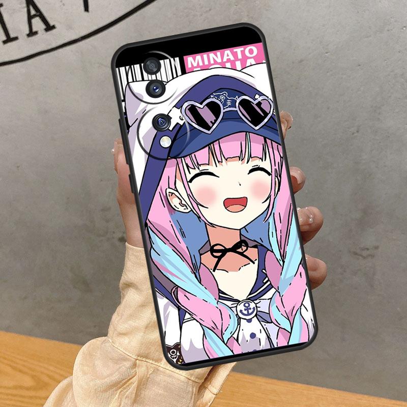 Minato Aqua Hololive Case For Honor Magic 8 Pro 5 6 7 Lite 90 70 50 400 200 X8c X8b X9a X9b X9c X9d Win RT Cover