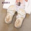 Größe 26-37, Mädchensandalen 2025 Sommer neue Schleife High-Top Römische Sandalen mit offenen Zehen Mädchen Prinzessinnenschuhe