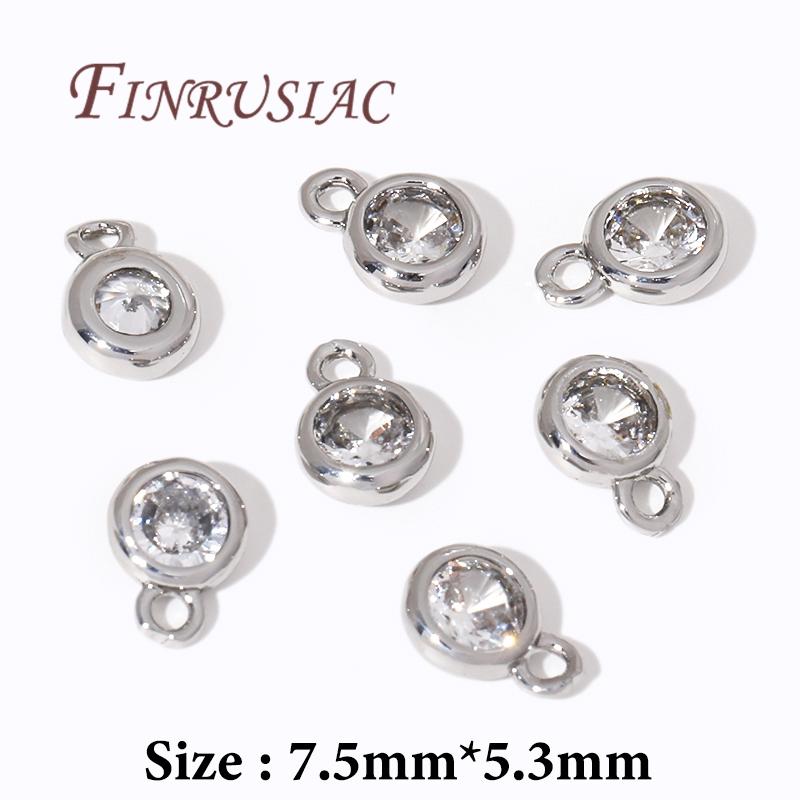 Messing mit 18K Goldbeschichtung mit Zirkon Anhängern Charms Verbinder Zubehör Für Schmuckherstellung Zubehör, DIY Armbänder Zubehör