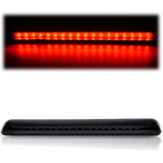 PIT66 3Rd Brake Light Compatible With 2004-2008 Ford F150 High Mount Center Rear Roof Third Cargo Light Parking Light Halogen Clear/Red Lens Tercera