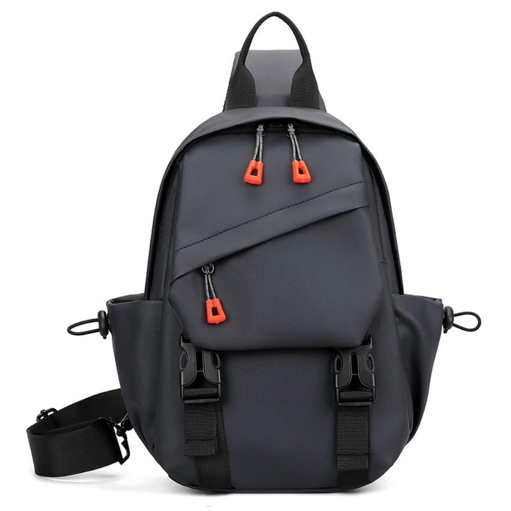 Adjustable Strap Outdoor Shoulder Bag Breathable Sports Walking Bag Zipper Men's Chest Bag  Travel