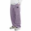 2025 Autumn New European and American Men's Loose Comfortable Long Pants Corduroy Casual Pants for Men