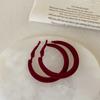 Autumn And Winter Wine Red Velvet Earrings Women'S Light Luxury Retro Elegant Fashion Trend Commuter Versatile Earrings