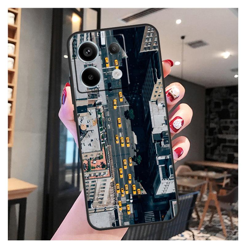 

NYC Yellow Taxi Cabs Case For Xiaomi Redmi Note 13 12 10 9 8 11 Pro 12S 11S 10S 9S Remdi 13C 9C 10C 12C Cover Redmi Note 13 4G