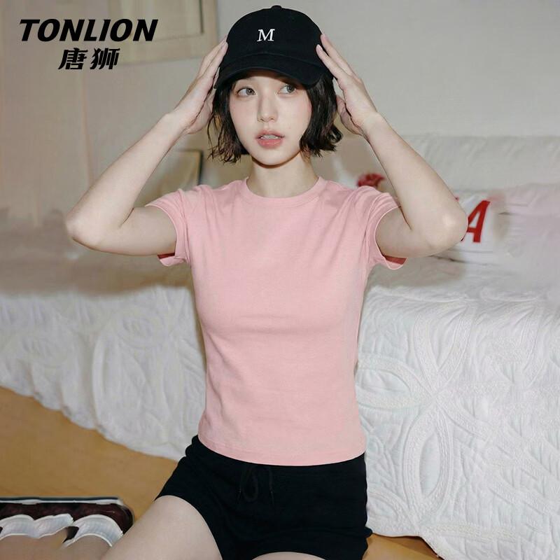 TonLion Women's Slim Fit Short Sleeve Round Neck T-shirt