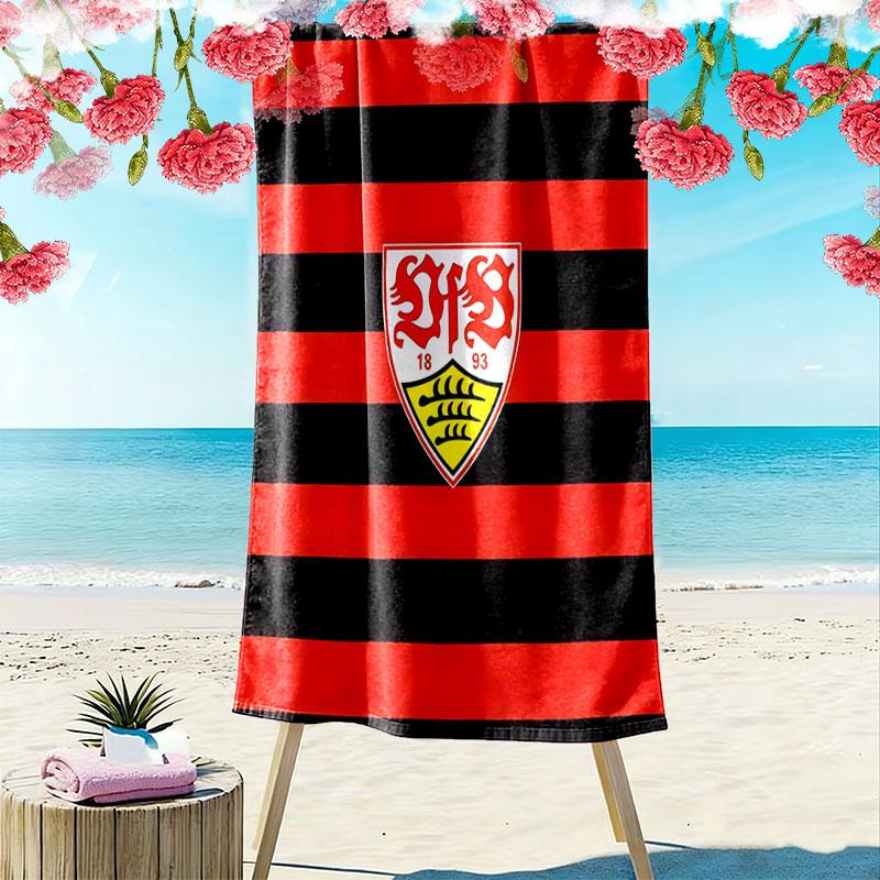 Stuttgart Legend Print Beach Towel, Large Soft Quick Dry Towel for Beach Camping Swimming