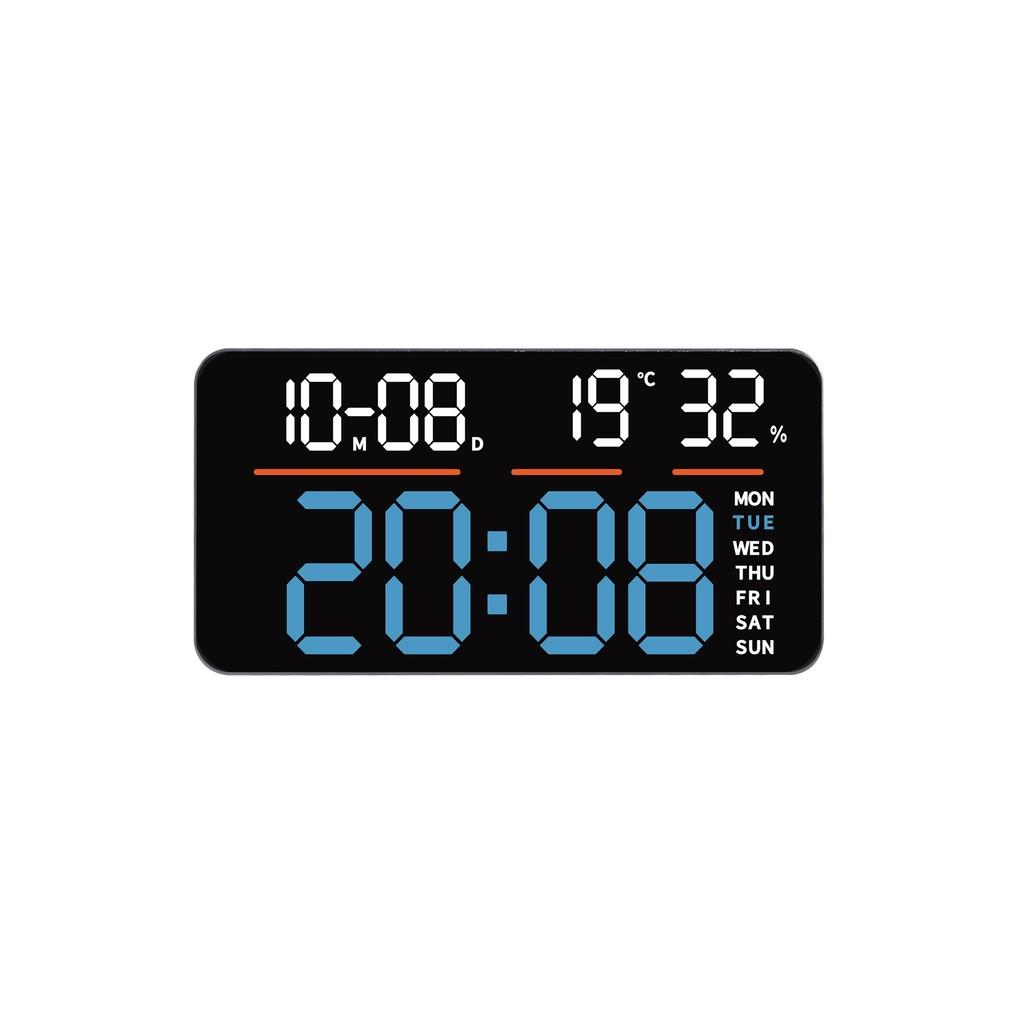 Modern Digital Wall Clock With Led Display And Temperature For Living Room Decor