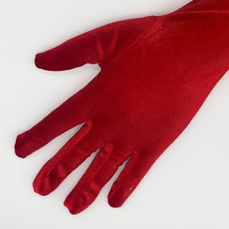 Breathable Holiday Gloves Fashion Red Polyester Christmas Gloves For Family Gatherings And Festive Event
