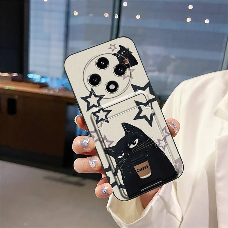 Soft Case Graffiti Phone Case For OPPO A3 Pro 5G China/F27Pro/F27PRO+ Cute Card Bag Dirt-resistant Anti-knock Card Slot