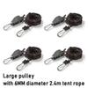 4Pcs Tent Adjustable Rope Fastener Fixed Buckle Pulley Tensioner Ratchet Hangers Lights Lifting Camping Awning Wind Rope