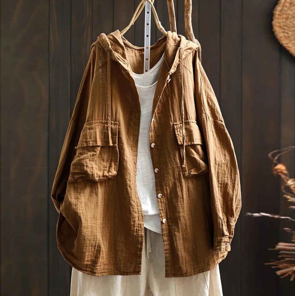 Damen Baumwoll-Hoodies Sommer Japanischer Stil Kapuzenpullover Kurz Lang Einfarbig Shirts und Bluse Übergröße Tops Kurz-/Langärmlig