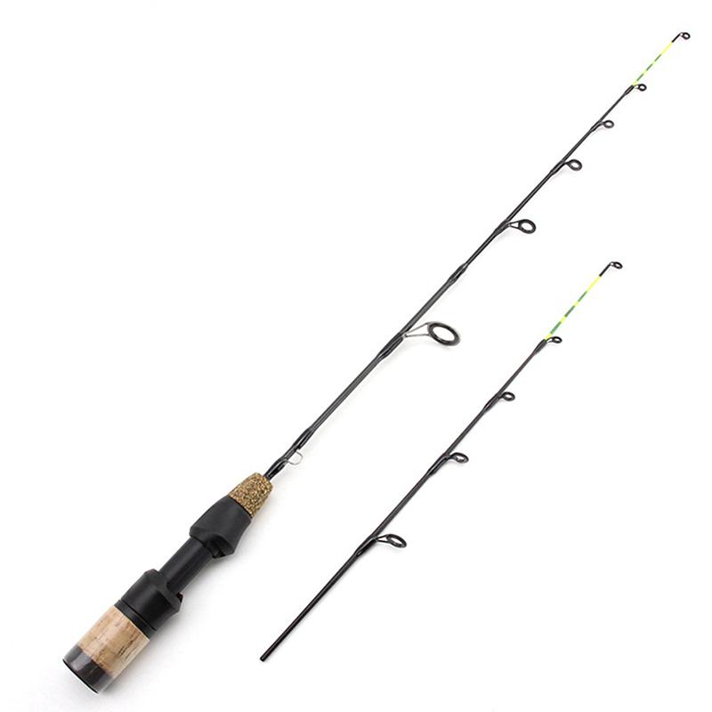 60cm 2 Tips Hengel Winter IJsvishen Hengel Stok Uitrusting Koolstof Hengel IJsvishen Hengel