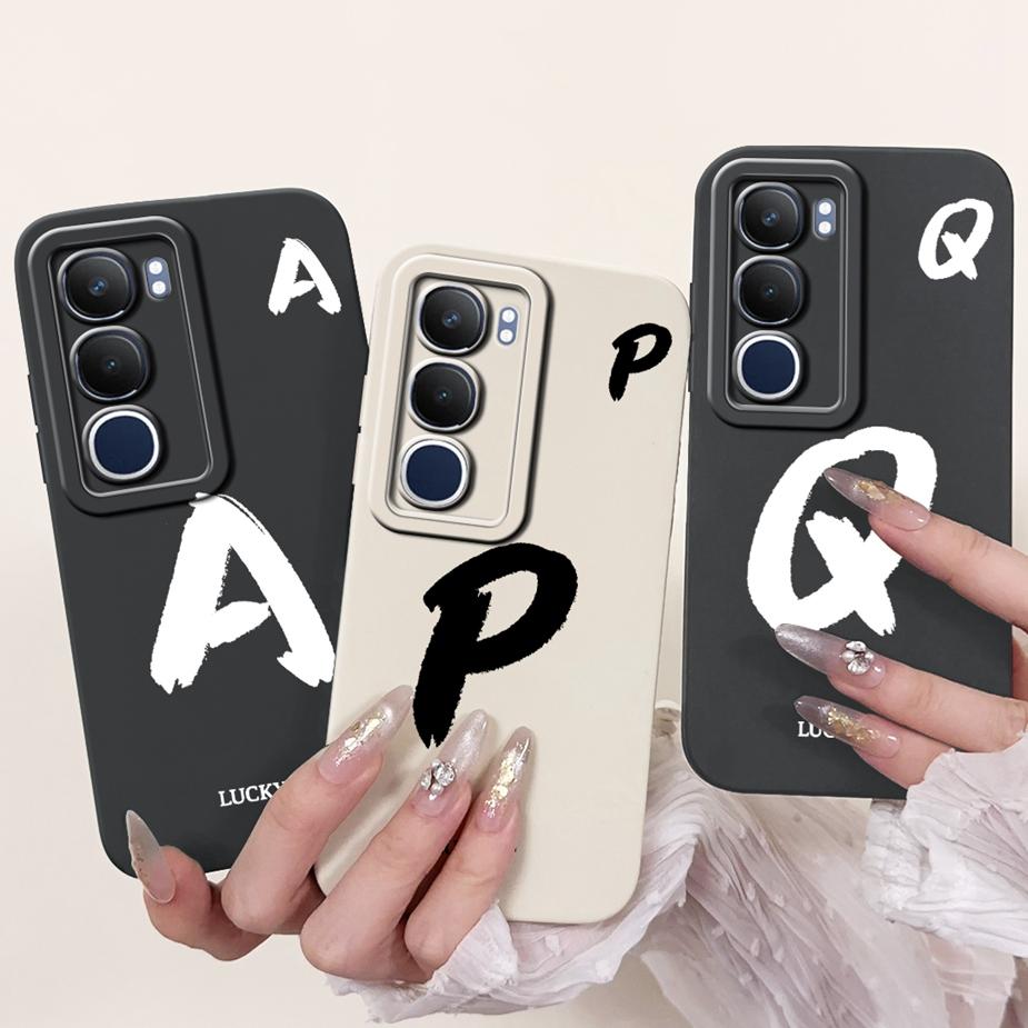 Für Vivo Y19s 4G Hülle V2419 Luxuriöse Glücksbuchstaben Cover Stoßfeste Weiche TPU Handyhülle Für Vivo Y19s Y 19 s VivoY19s Fundas Coque