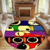 Game Rainbow Friends Print Round Rug, Washable Floor Carpet, For Entryway Dorm Laundry Room Office Study, Home Decor Birthday Christmas Gift