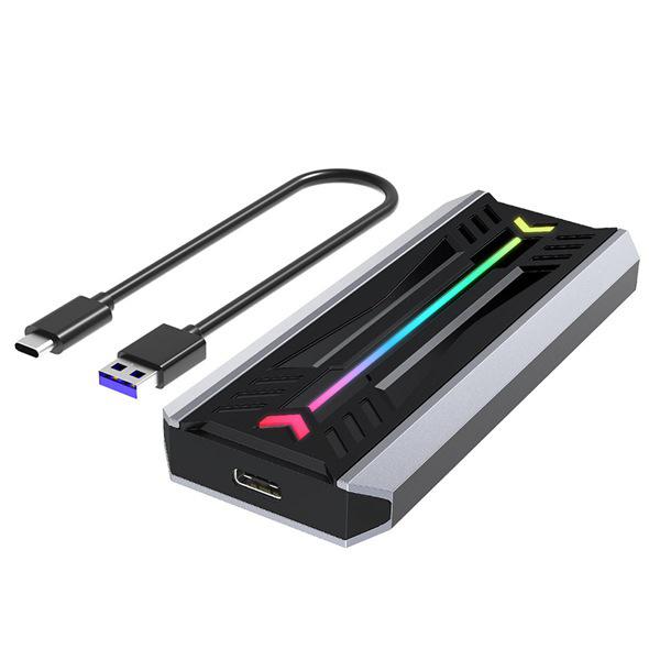 

M.2 NVMe 9210B High-Speed SSD Enclosure, Gray-Black Plastic Other