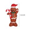 4.92ft Christmas Inflatable Gingerbread Man Cute Rapid Inflation Blow Up Gingerbread Man for Garden Xmas Decor UK Plug 220V