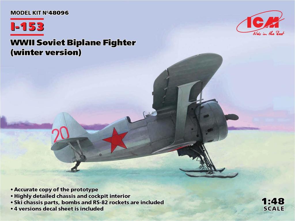 ICM Polikarpov Chaika Winter Version Plastic Model 1/48 I-153