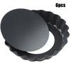 6 Pcs Cake Baking Pan Tart Pan Baking Mold 4 Inch Non-stick Removable Bottom Mini Tart Tins Cases For Kitchen Tableware