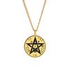 Solomon's Pentagram Seal Kabbalah Pendant Four-Word God's Name Talisman Jewelry Pendant Necklace