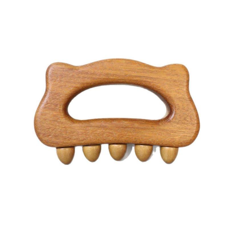 Non-Pear Wood Meridian Massage Brush: Full Body Meridian Dredging, Fat Burning, Abdomen Scraping with Pure Brass.