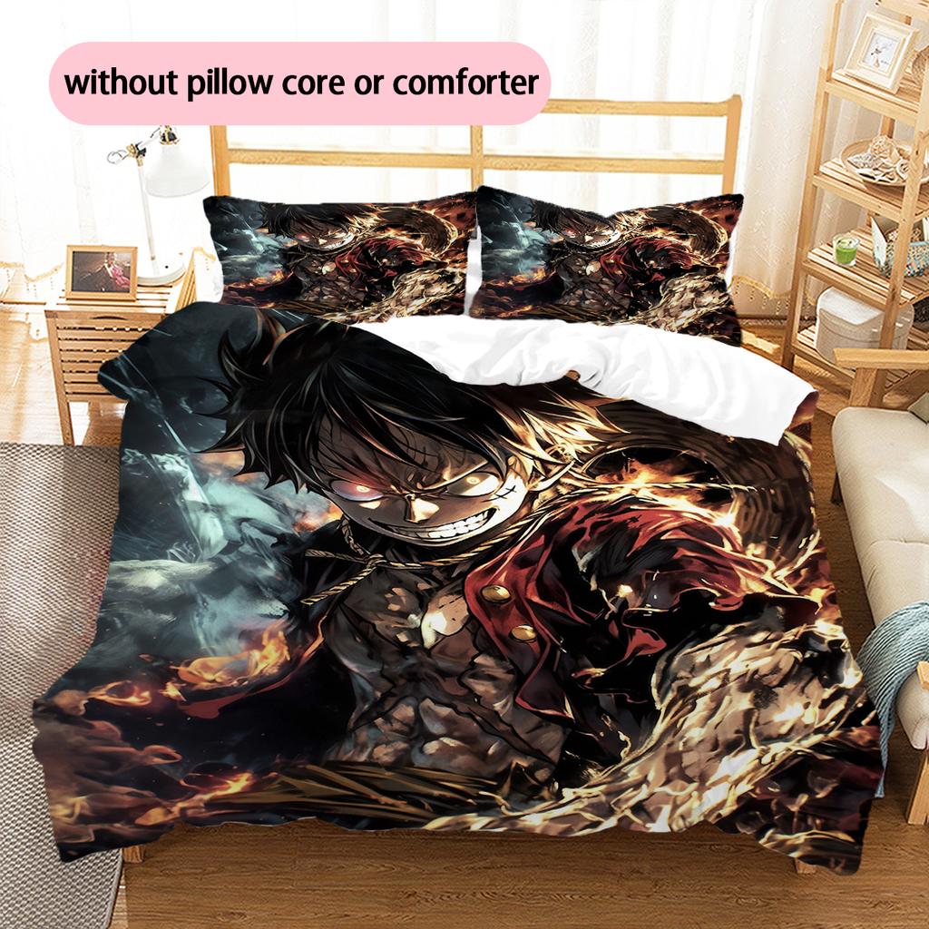 Cartoon Pattern Bedding Quilt Set Quilt Cover Pillowcase Home Decoration Birthday Gift (1 * Duvet Cover + 2 * Pillowcase, Without Core)