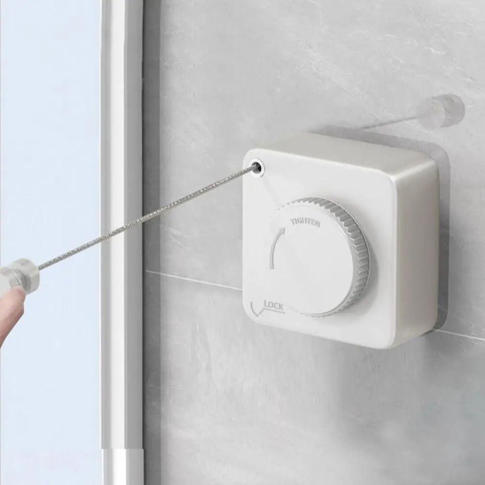 Retracting Retractable Clothesline Wall Mounted Clothes Drying Laundry Rope  Shower Room
