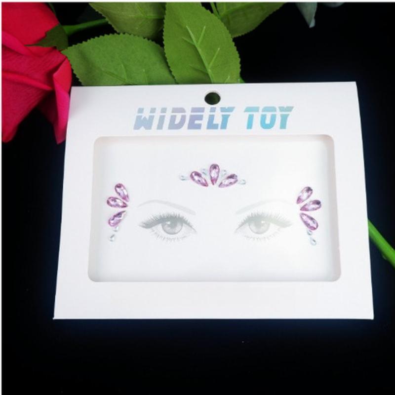 Europe Masquerade Face Stickers Safe Acrylic Drill Adults Children Facial Decoration Adhesive Stickers Party Dance Supplies