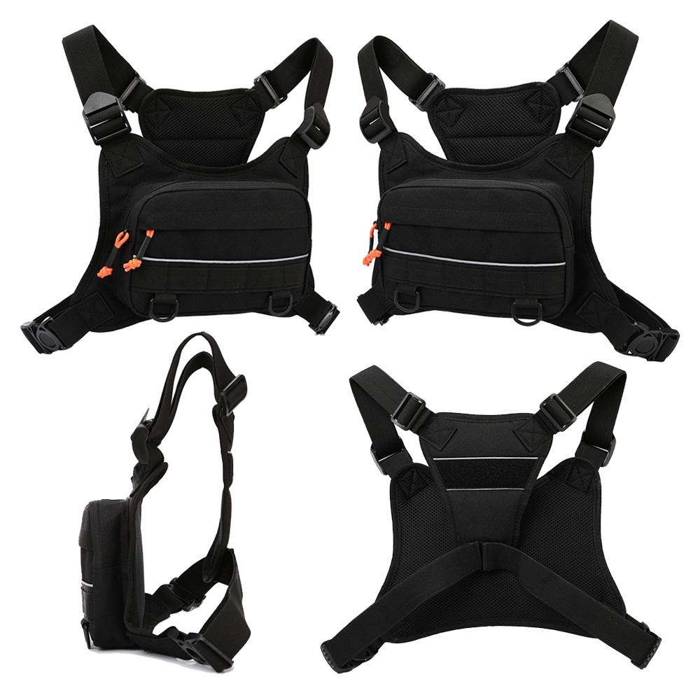 Tactical Chest Bag for Men Running Front Vest Backpack Rig Pouch Hiking Cycling Outdoor Camping Fishing Hunting Travel Molle Bag
