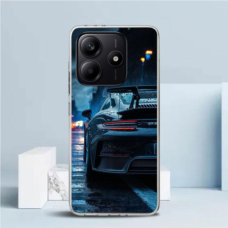 Sports Car 911 Soft Cover for Xiaomi Redmi Note 15 14 13 12 Pro Plus Phone Case 14S 11S 11T 11E 10S 10 4G Pattern Shell Redmi No Redmi Note 13 4G