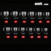 240PCS Short Almond Nail Tips Soft Gel Pre-Shaped Acrylic Nail Tips Half Matte Full Cover Nail Tips Clear Gelly Press On Nail