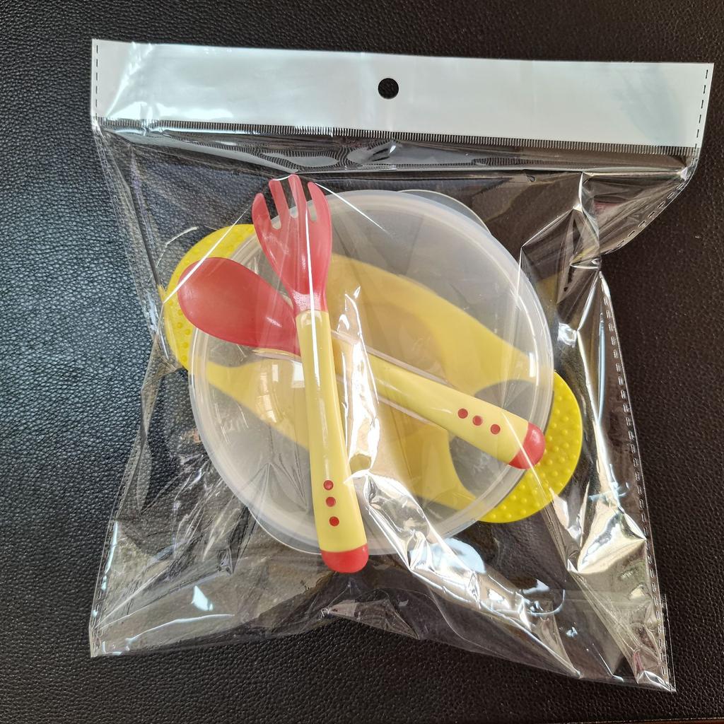 Tableware For Babies Cute Colors Baby Sucker Bowl Plates For Food Children's Tableware Combo Baby Learning Dish With Bowl