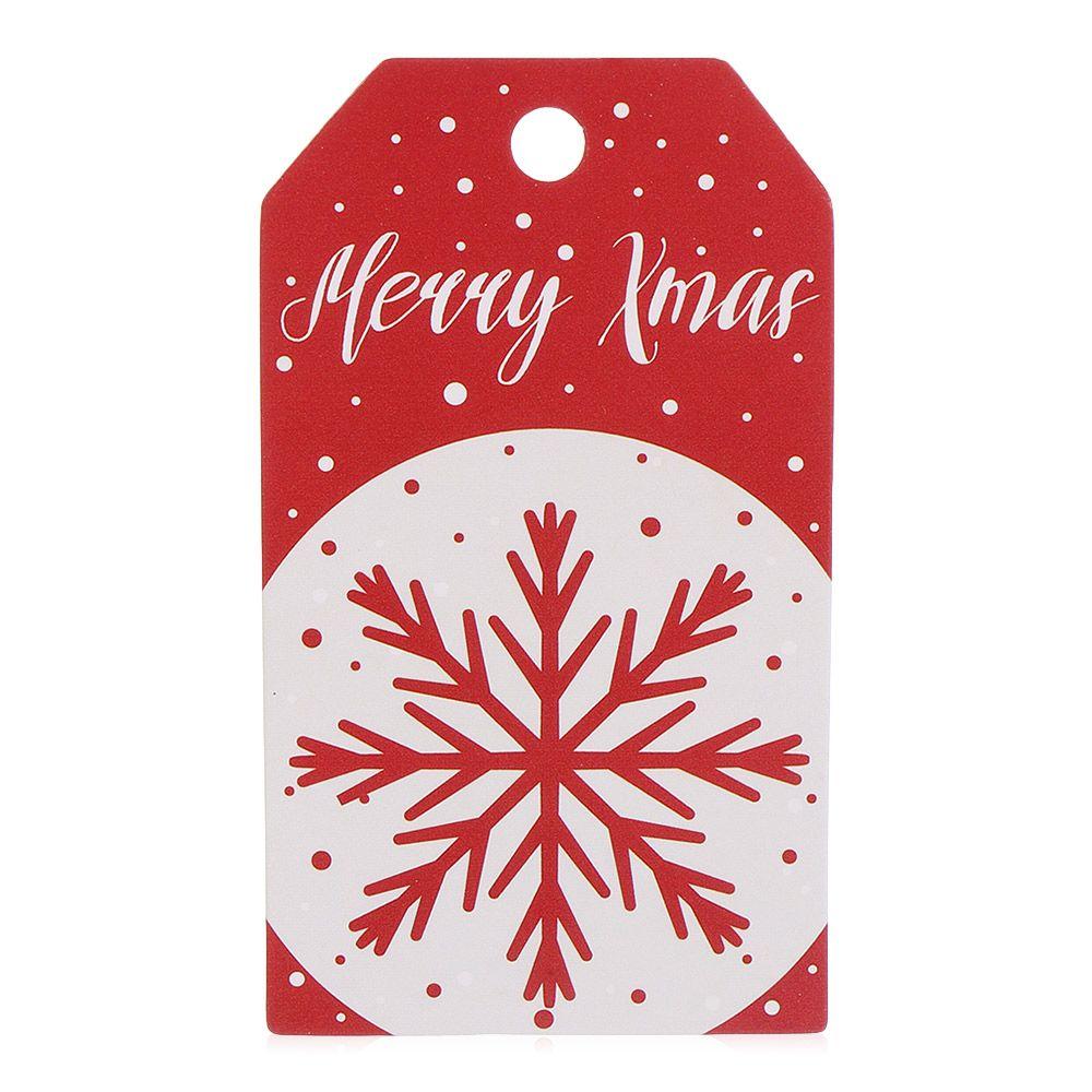 Santa Claus Gift Wrapping with Rope Gift Cards Xmas Decorations Christmas Paper Tags Hanging Label