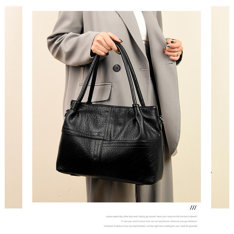 Women's High-end Messenger Bag Casual Simple Large-capacity Shoulder Bag Fashion Temperament Handbag