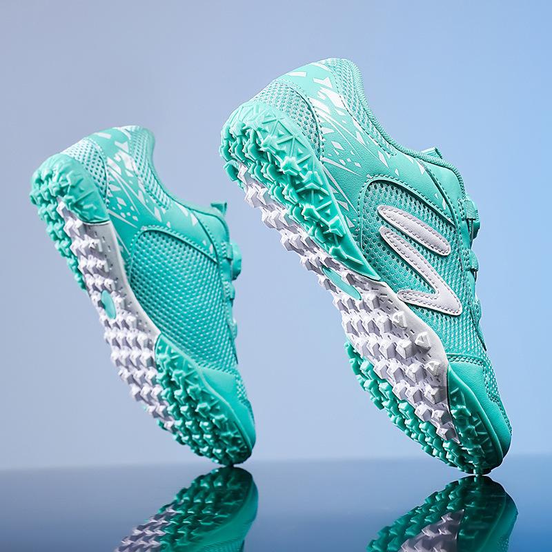 Rotating Buckle Football Shoes Summer Children Teenagers Men and Women Broken Nails Primary and Secondary School Students Competition Sports Shoes
