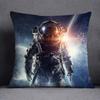 Astronaut Collection Pattern Decorative Pillowcase, Square Pillowcase, Home Office Decor