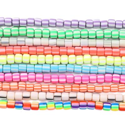 62 stuks zachte keramische kralen cilinder kleikralen voor doe-het-zelf ketting armband sieraden maken accessoires