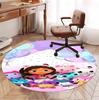 Gabby's Dollhouse Pattern Round Rug, Indoor/Outdoor Mat, for Picnic, Gameroom, Bedroom, Office, Living Room, Home Decor Carpet, Birthday Gift