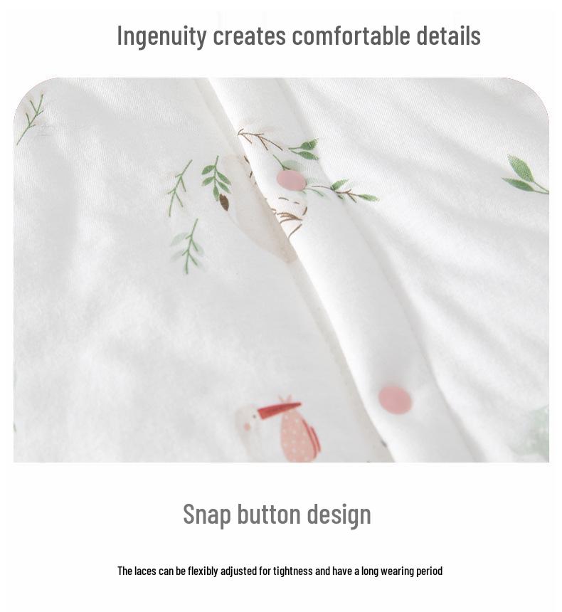 Baby Sleeping Bag: Spring & Autumn Cotton Anti-Kick Quilt Pajamas Jumpsuit