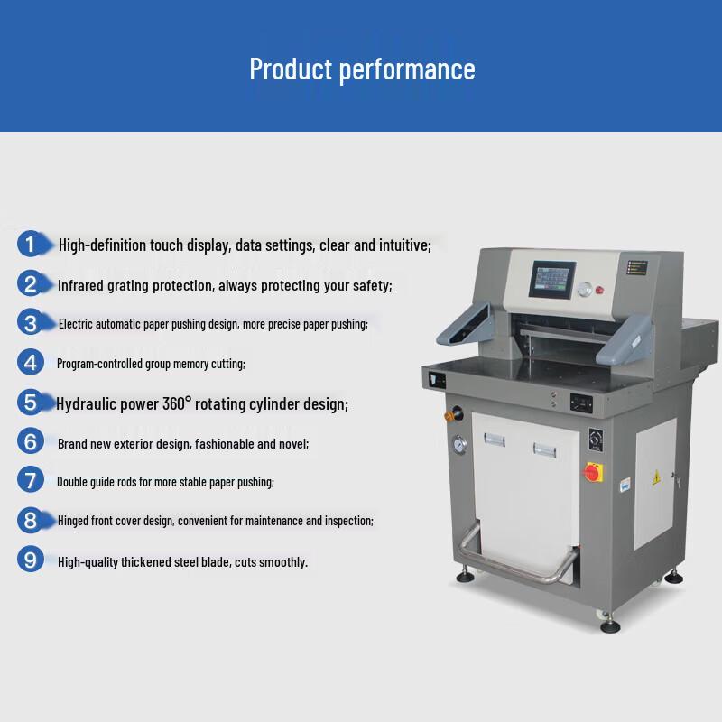 Comet CQ-500RT Electric Program-Controlled Paper Cutter CN Plug (adapter Included)